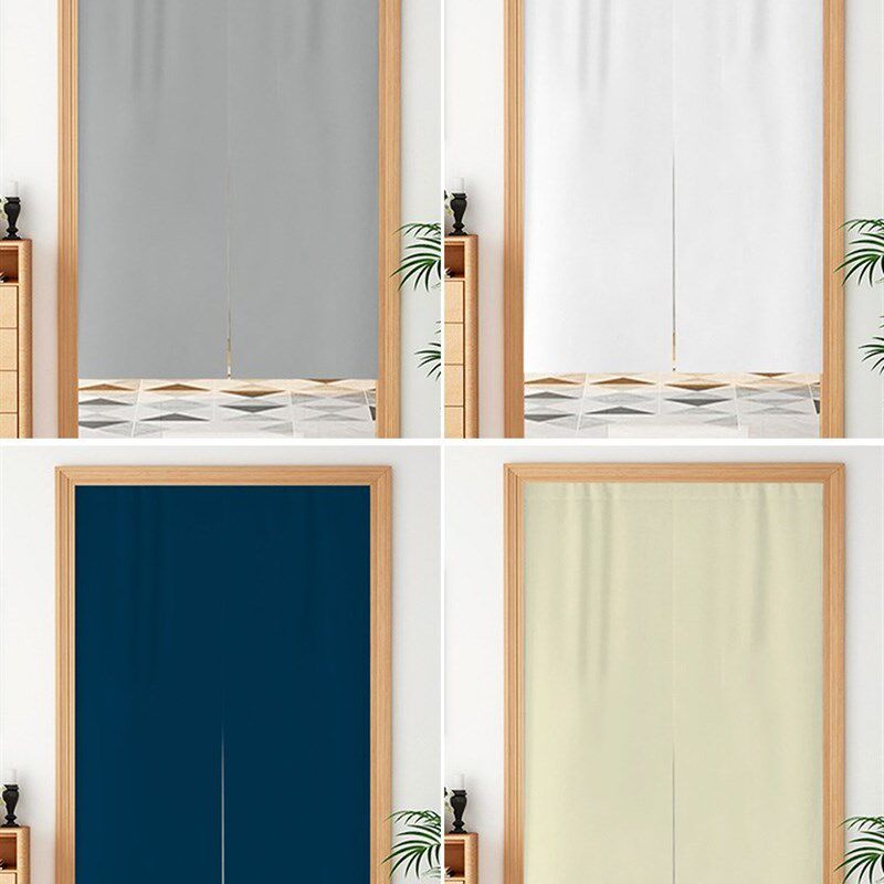 日式纯色门帘定制布帘卧室隔断帘柜帘玄关遮挡帘半帘挂帘装饰帘子