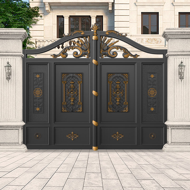 铝合金电动户外庭院门铝艺农村自建房围墙别墅小花园入户院子大门