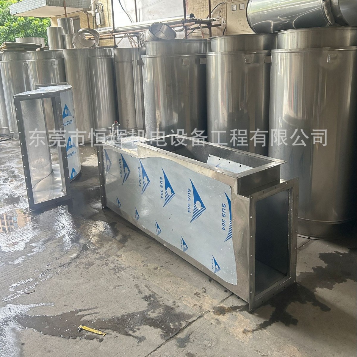 镀锌共板矩形风管 不锈钢防排烟地下室通风管道加工安装制造