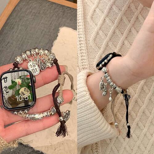 适用华为watchfit4/3手表带新中式fit2串珠拉绳fit雅致款表链MINI