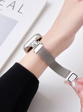 适用OPPO watchSport/S表带金属磁吸卡通可爱watch32se腕带细款女