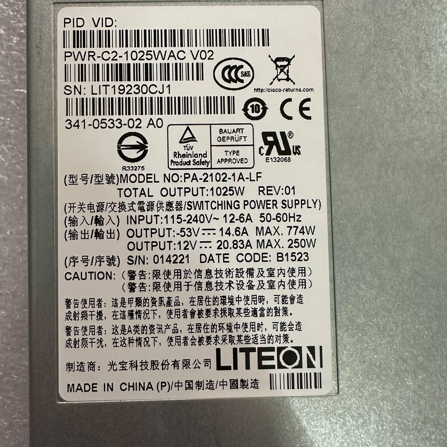 议价思科 PWR-C2-1025WAC适用