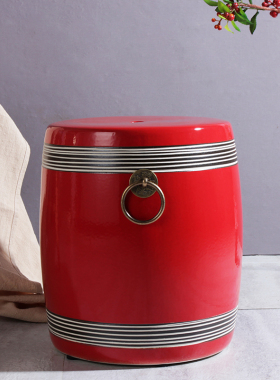 新中式手彩陶瓷墩子瓷凳鼓凳名族风瓷凳布场摆设瓷器家居酒店绣墩