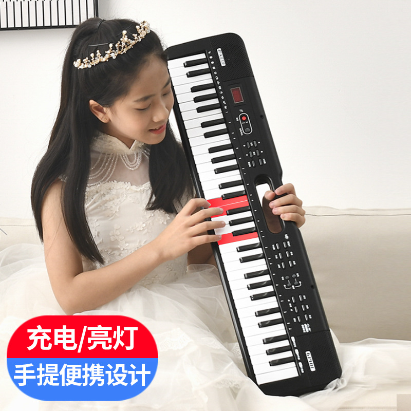 61键手提便携式电子琴成年人儿童学生初学者男女孩入门电钢琴乐器