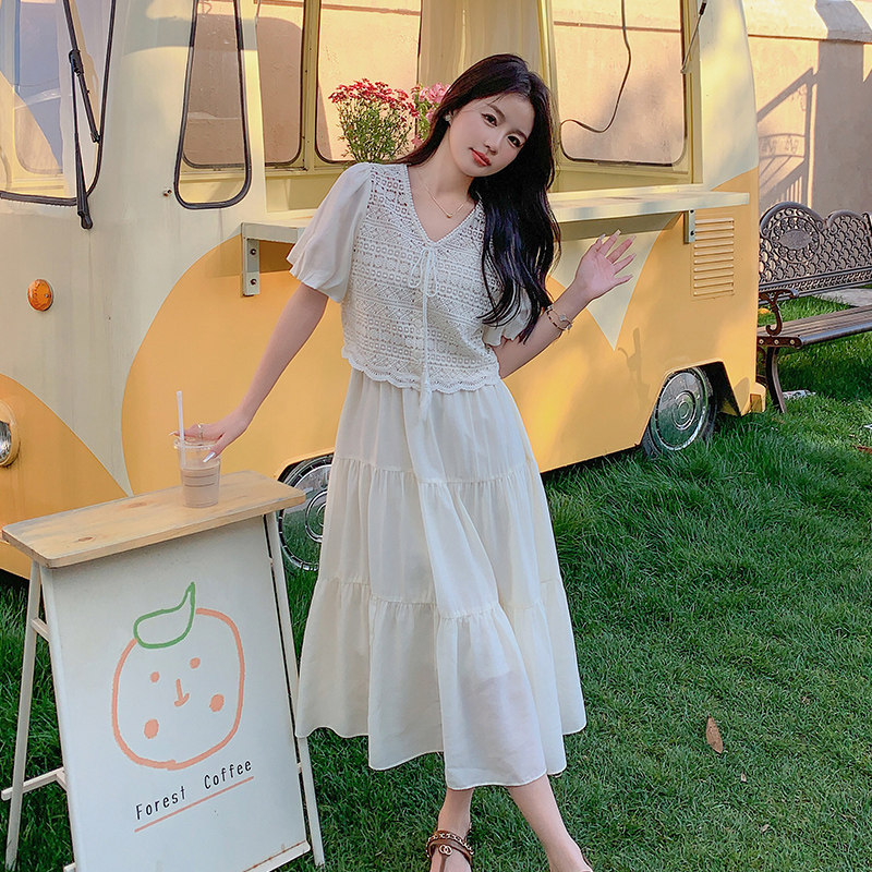 套装裙子女夏装搭配一整套2024新款女装夏季时尚吊带连衣裙两件套