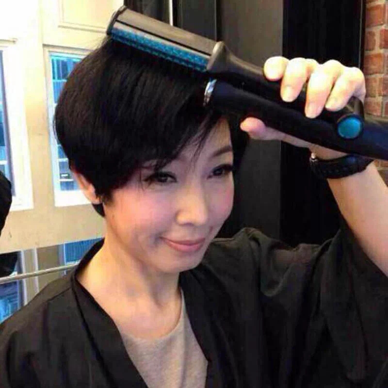 钻转短发内扣卷发器神器卷发棒刘海直发梳防烫卷直两用电卷梳蓬松