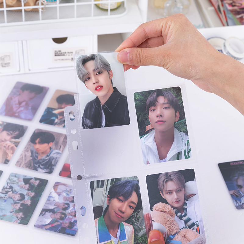 追星收纳哑光卡页磨砂内页九宫格卡册四宫格专辑小卡收纳册活页三