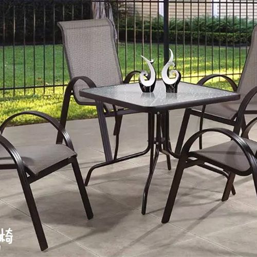 包邮户外桌椅外摆桌椅组合室外休闲单人靠背座椅斯特林防晒可淋雨