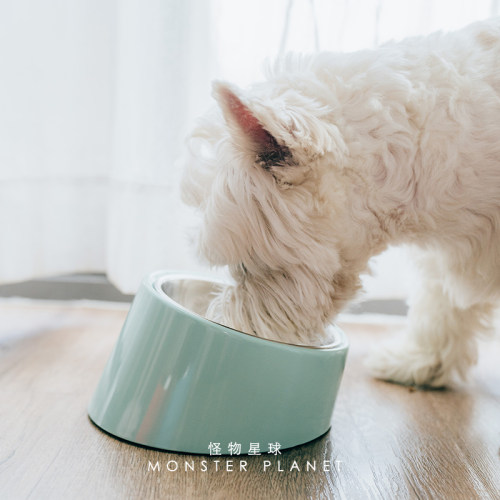 super休普防滑倾斜狗碗 宠物碗不锈钢狗碗猫碗狗食盆护颈斜口饭碗