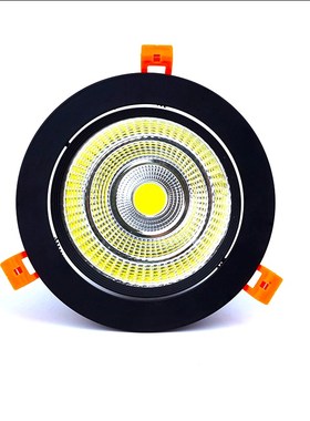 黑色led防眩射灯天花筒灯20W30W40W50W开孔11.5 12 14 15 16公分