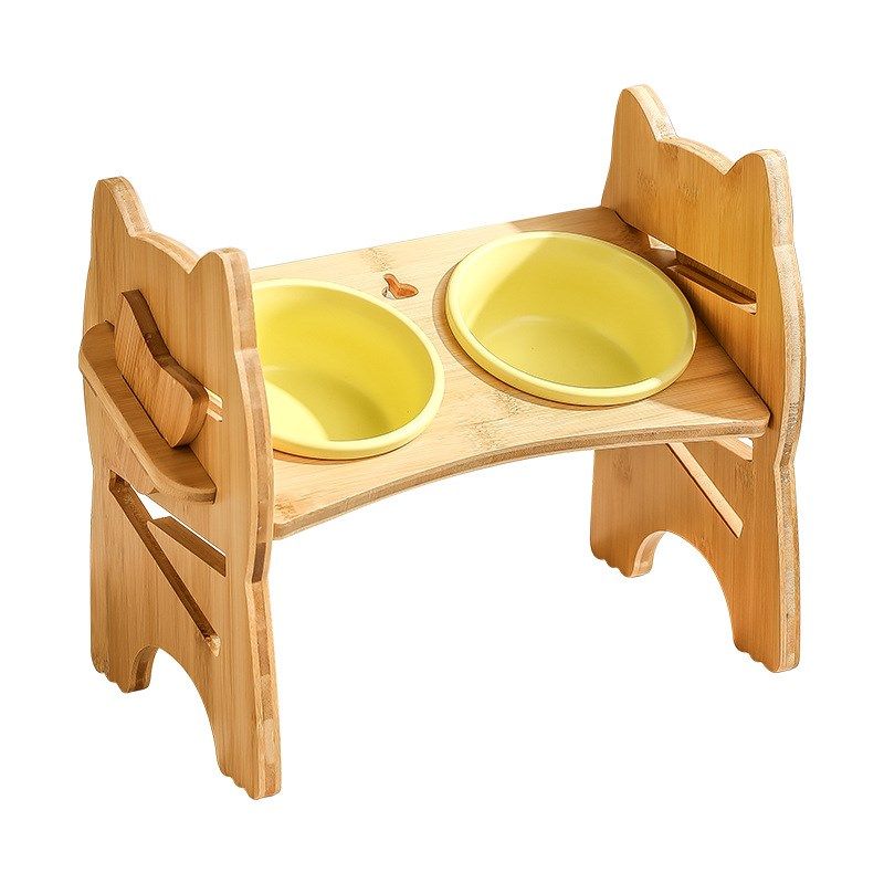 木质碗架宠物餐桌双碗大型犬猫咪桌子可调节护颈高度增高狗陶瓷碗,宠物/宠物食品及用品,猫狗碗/慢食碗,淘宝优惠券,粉丝福利购,淘宝优惠卷