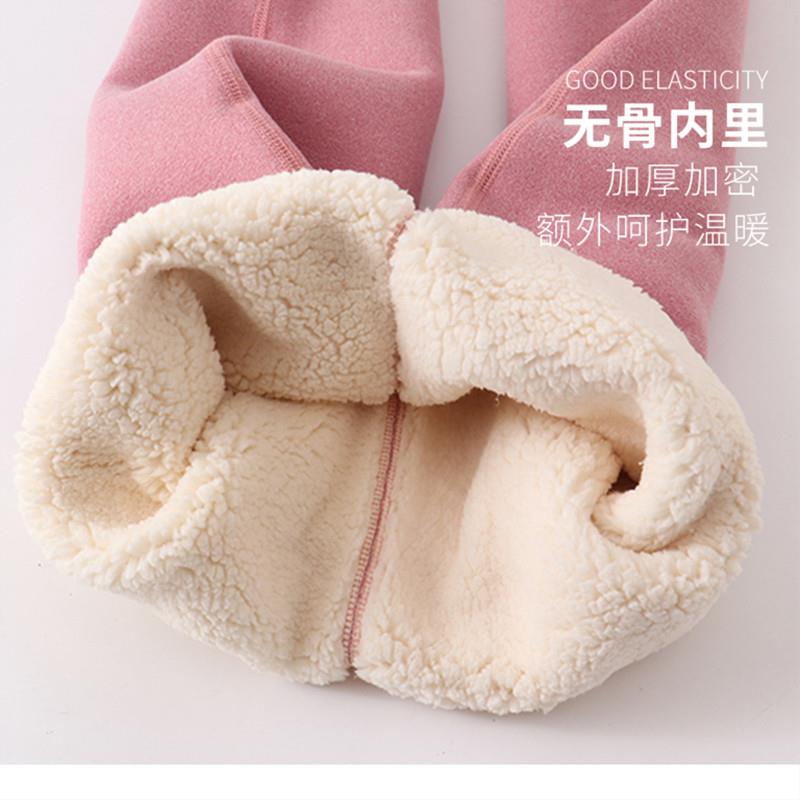 秋冬男童保暖裤一体加绒加厚儿童秋裤女童高腰内穿打底宝宝棉裤子