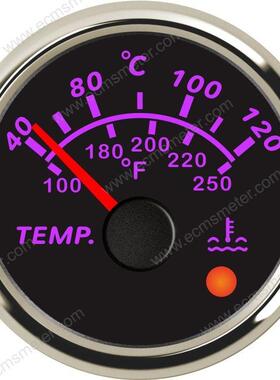 ECPC直径52MM多色背光柴油发动机改装车工程车船艇船用指针水温表