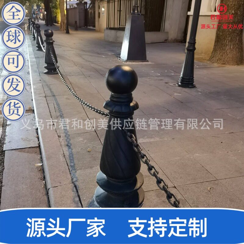 广东铸铁罗马立柱河道景观铁链柱止车柱商场酒店等铁艺柱子石墩