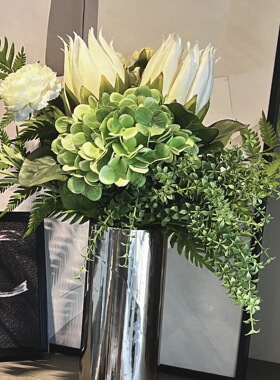 设计师高档帝王花仿真花花束软装样板间客厅卧室装饰花束假花绢花