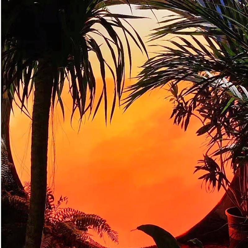 露营网红流浪景观打卡灯箱场地装饰拍照民宿景区网红落日美陈道具