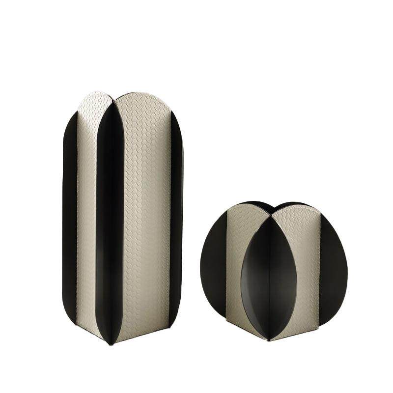 现代轻奢不锈钢皮革创意花器客厅样板房卧室茶几酒店餐厅装饰摆件,基础建材,脚轮/万向轮,淘宝优惠券,粉丝福利购,淘宝优惠卷