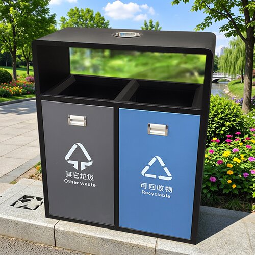 户外垃圾桶不锈钢分类环卫果皮箱