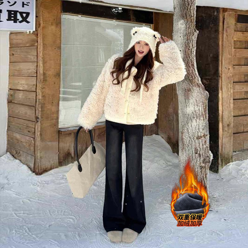 修身经典黑灰牛仔长裤女2026秋冬新款不贴腿高腰遮肉显瘦堆堆长裤,女装/女士精品,牛仔裤,淘宝优惠券,粉丝福利购,淘宝优惠卷