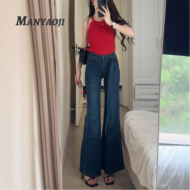 高腰百搭不贴腿微喇牛仔裤女2026年冬季新款遮肉显高显瘦喇叭长裤,女装/女士精品,牛仔裤,淘宝优惠券,粉丝福利购,淘宝优惠卷