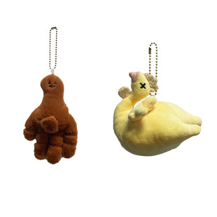 卡通毛绒白切鸡玩偶玩具早茶凤爪美食挂件公仔游乐城抓机娃娃礼品