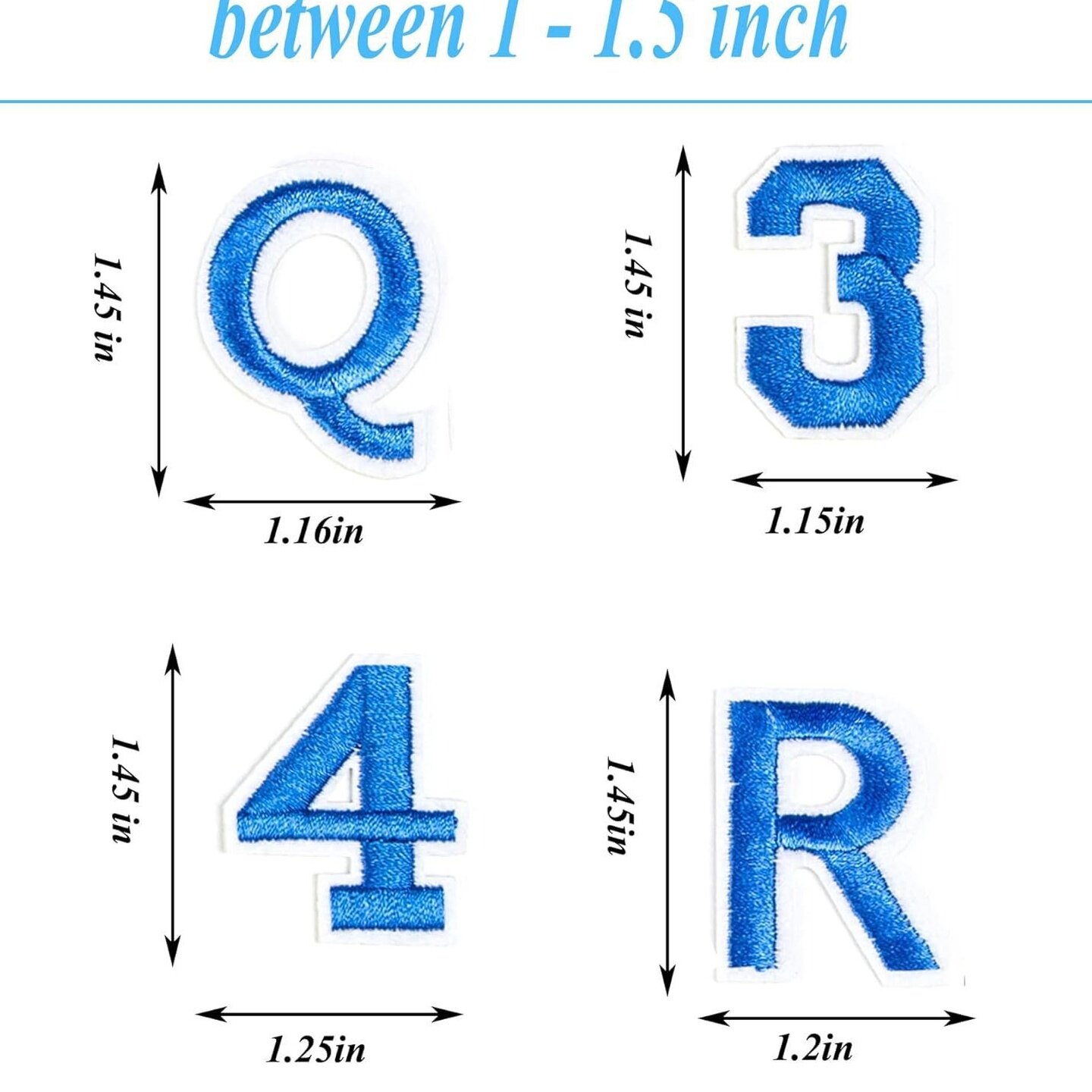 跨境热销彩色英文字母刺绣贴数字组合补丁贴服装DTY饰品绣花布贴
