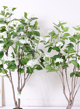 仿真绿植绣球花树假树盆栽北欧室内家居落地装饰摆件仿生植物造景