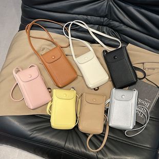 女士手机专用小挎包手机包女斜挎2025新款 时尚 百搭迷你小挎包竖款