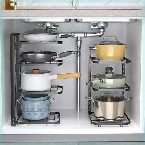 Pan rack Pot rack Organizer Kitchen storage rack Cabinet锅架