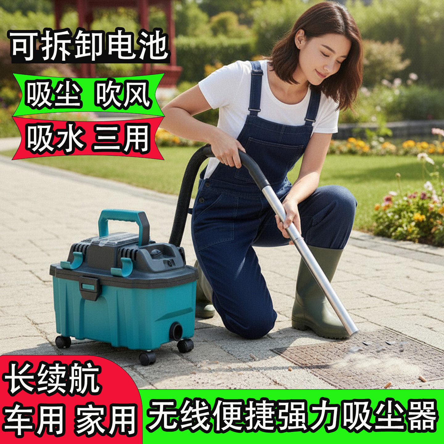 工业吸尘器大吸力适用牧田锂电充电款家用商用美缝车间粉尘木屑机