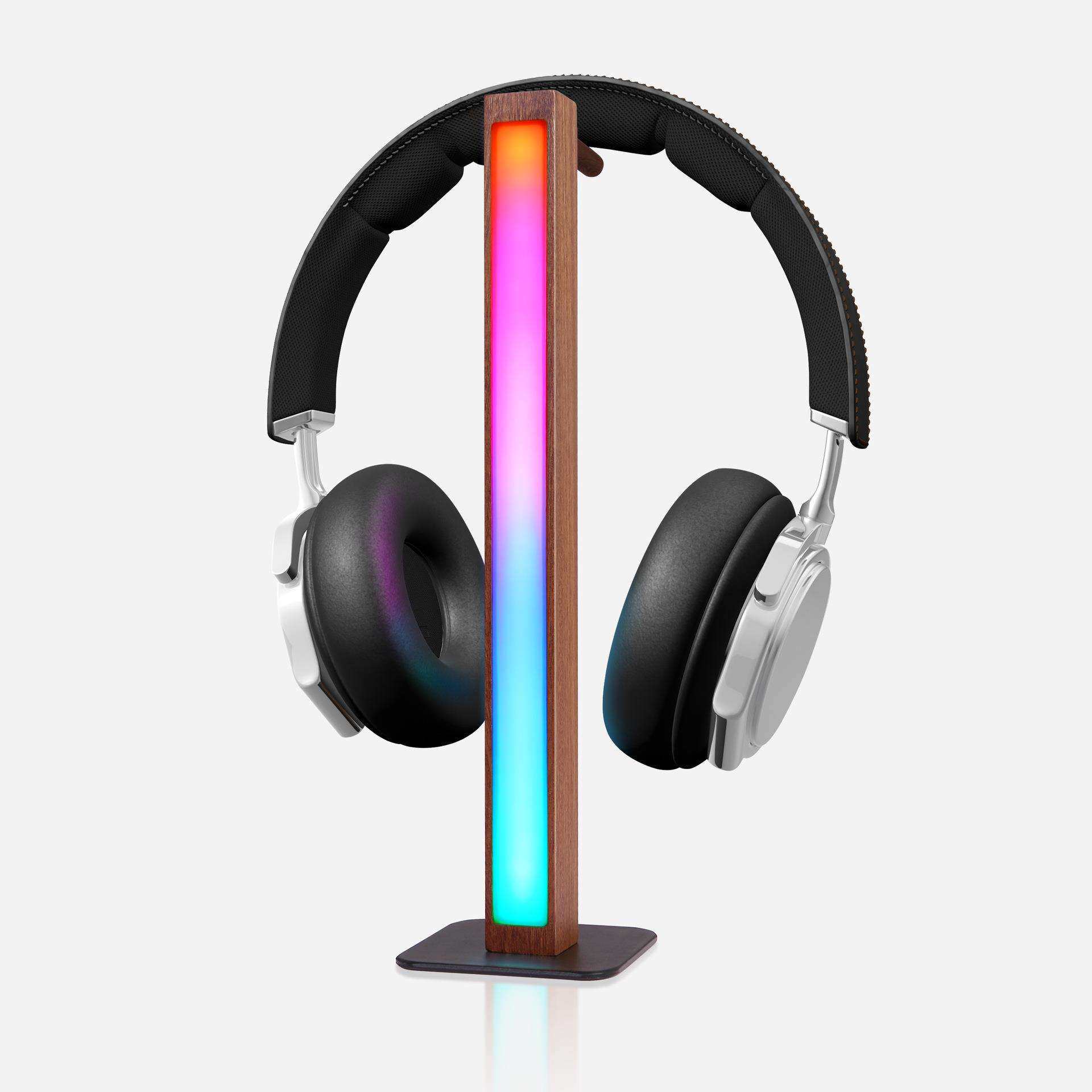 好棒实木声控拾音灯音乐旋律节奏灯电脑车载电竞桌面拾音氛围夜灯