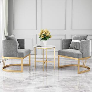 北欧现代会客售楼处洽谈单人沙发组合轻奢简约商务办公室接待桌椅