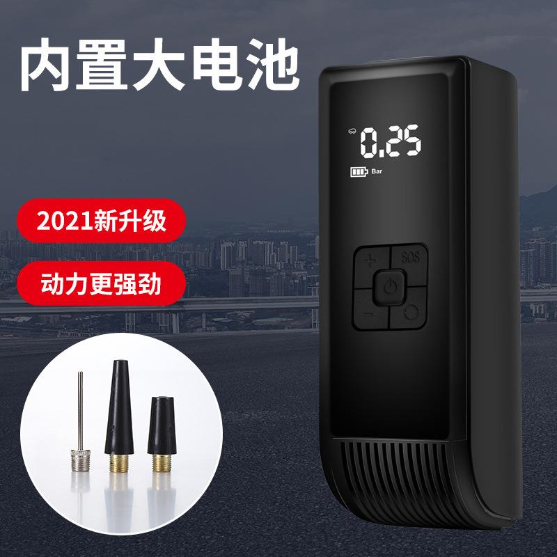 自带夜间LED照明灯充气泵有线数显充气泵无线智能充气泵