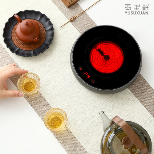 圆形电陶炉钛灰系列高端合金机身电陶炉茶炉电陶炉煮茶器茶具