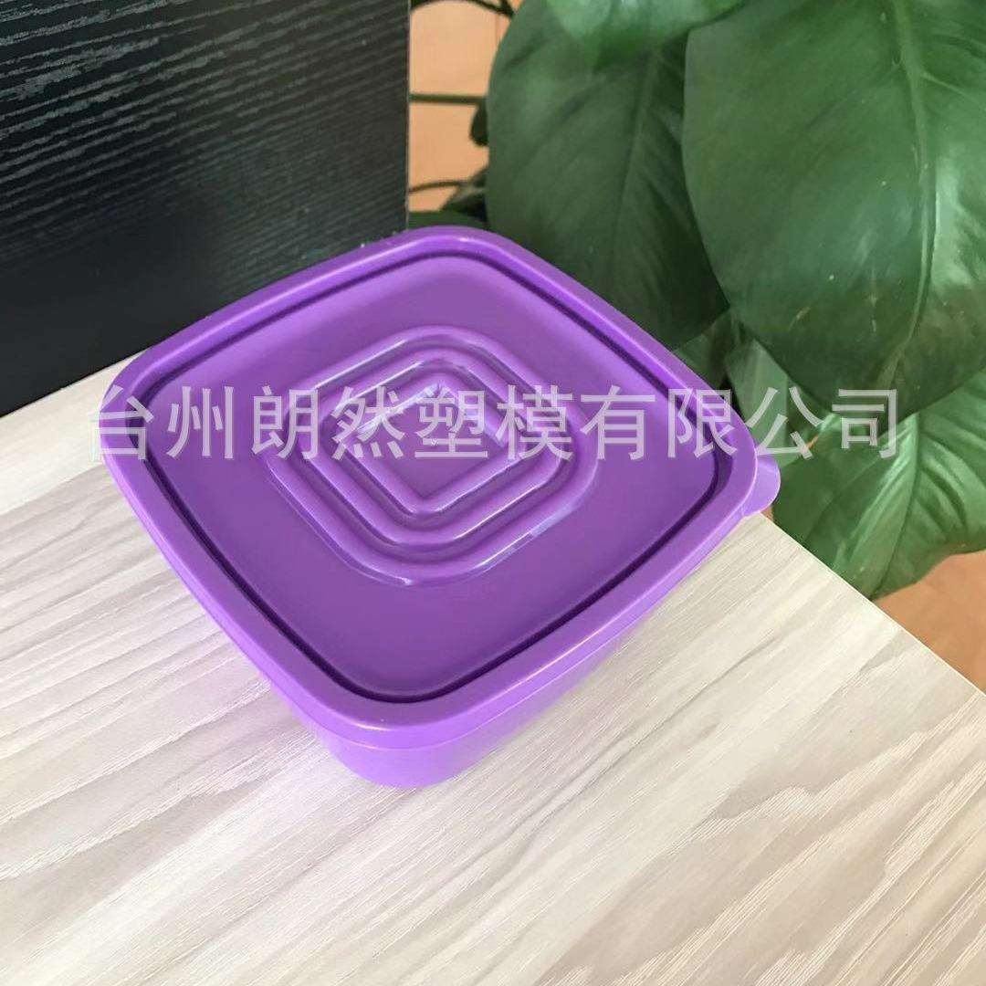 塑料保鲜盒大容量饭盒便当盒模具朗然注塑设计