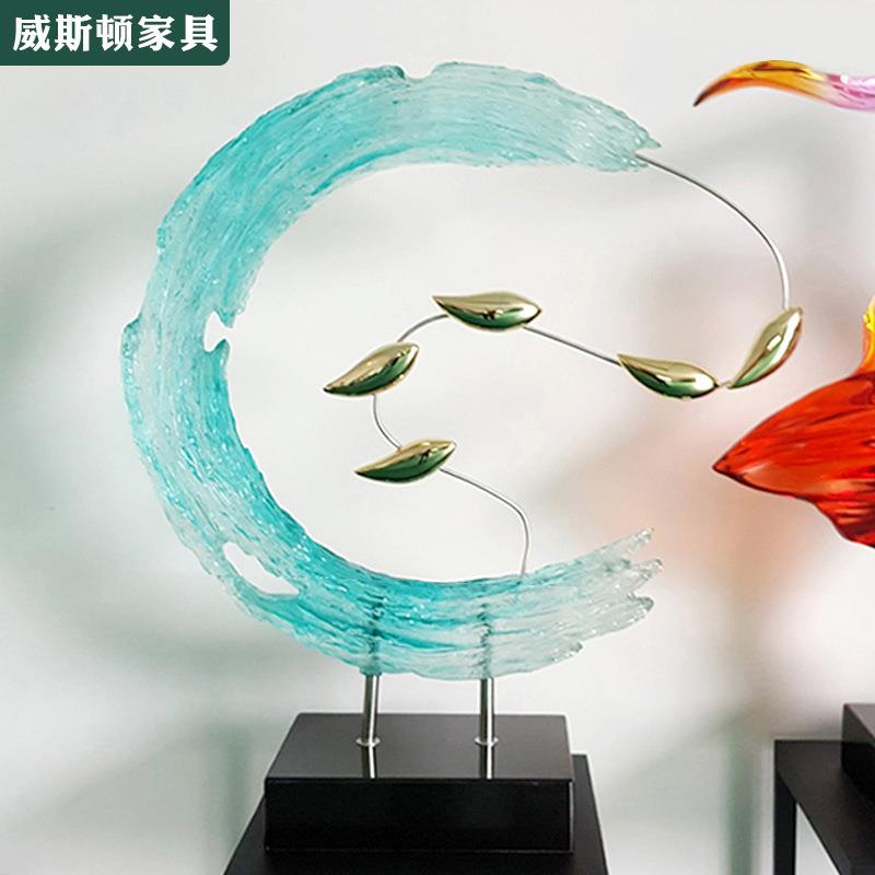 玄关摆件雕塑人造景观装饰风水摆饰树脂工艺制作来图直销设计承接