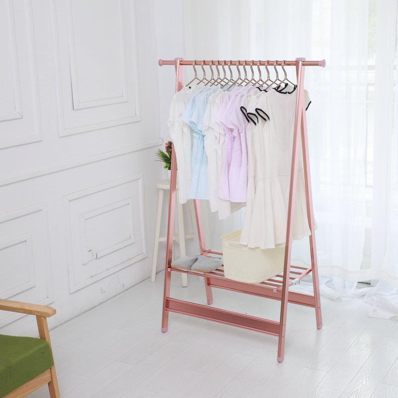 卧室挂衣架落地晾衣架阳台晒衣架单杆式晒衣架简易晾衣杆