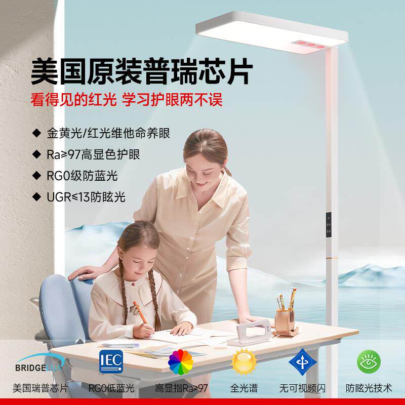 5V普瑞全光谱落地灯儿童学习阅读护眼灯学生书桌阅读钢琴大路