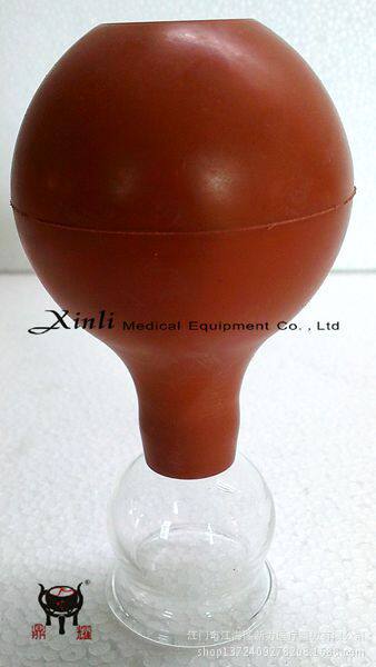 鼎耀牌玻璃材质橡胶球拔罐真空吸气拔火罐Rubbercuppingtool