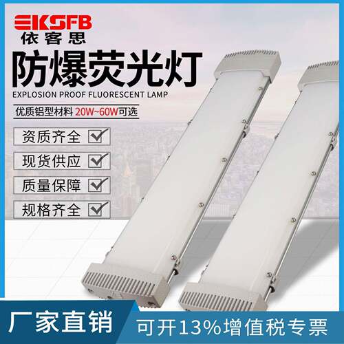 BPY-20W40W隔爆型应急荧光灯60W单双管防爆灯1米LED防爆荧光灯