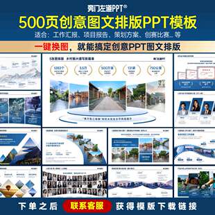 新疆包邮500页创意图文排版PPT)后请(模板查看短信购买
