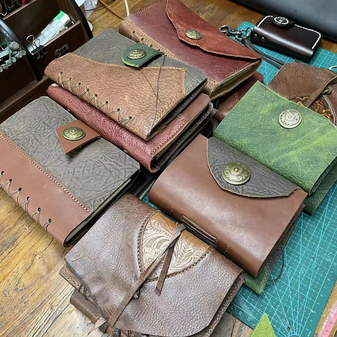 头层牛皮手账本日记本配饰书签挂饰手工DIY