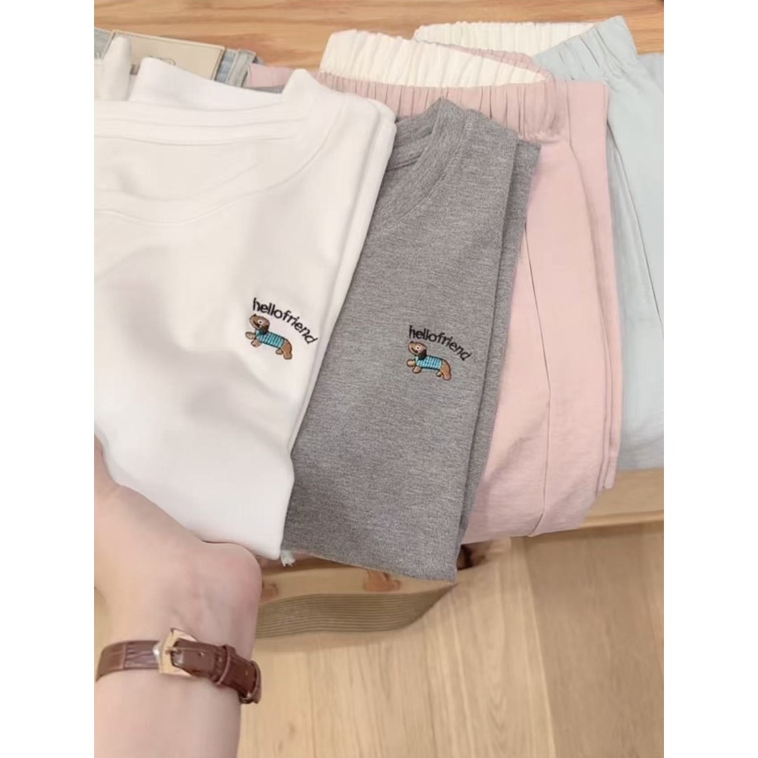 七言家巨软！腊肠狗刺绣凉快短袖9918@