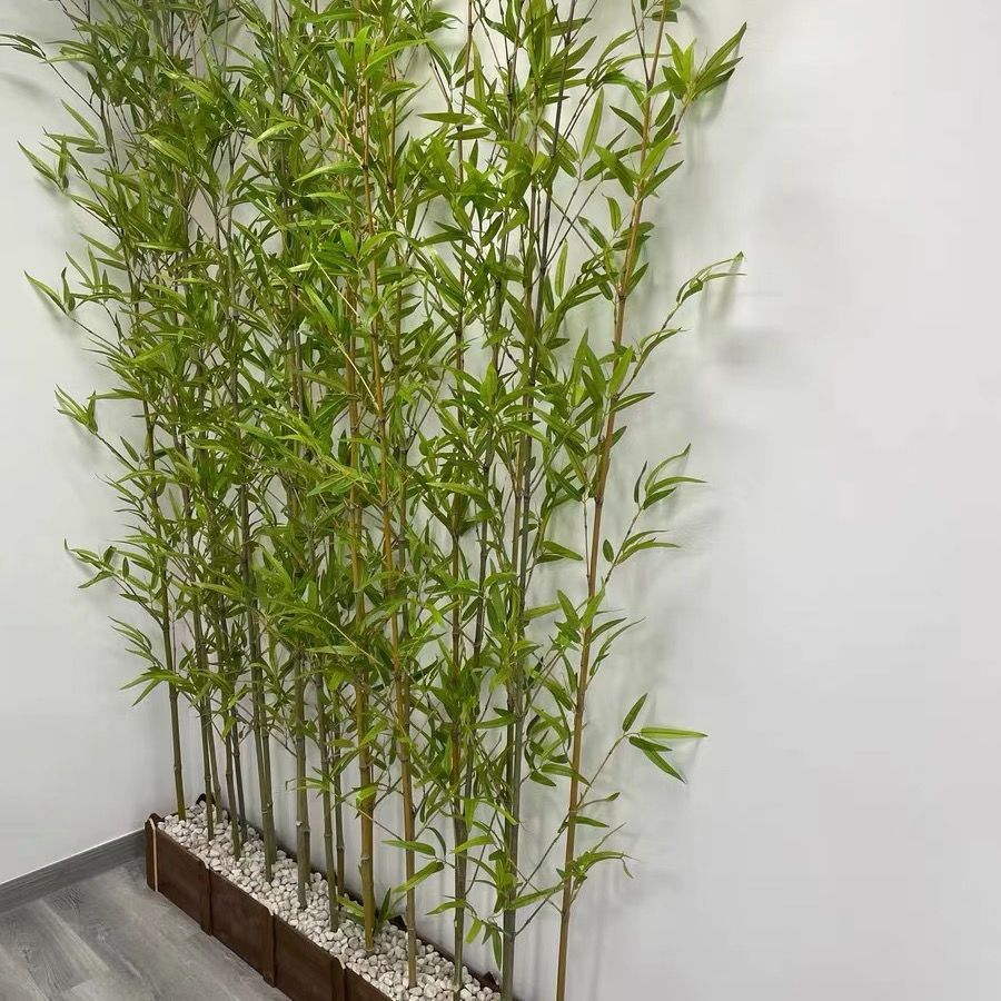 仿真竹子装饰隔断挡墙屏风假竹子室内仿真绿植物盆栽细水毛竹装饰