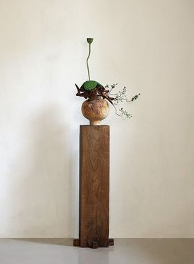 香樟木小规格原木整料侘寂风复古客厅茶室玄关落地实木中古风摆件