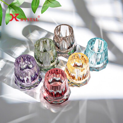 CRYSTAL【十面杯】轻奢创意彩色马卡龙水晶杯威士忌杯水晶杯手工