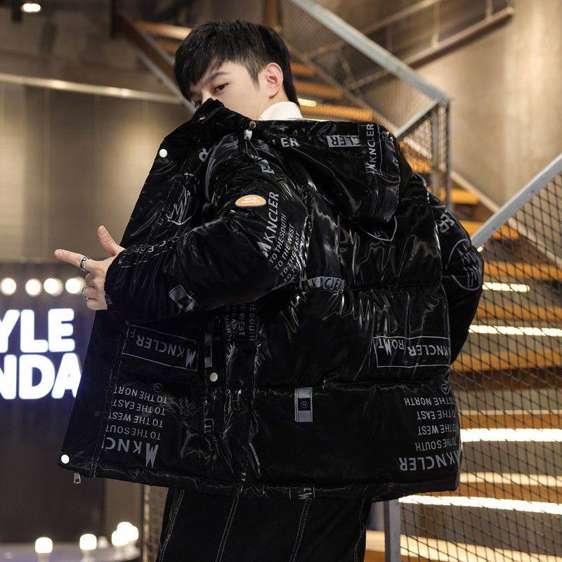 亮皮免洗男士冬季棉服新款学生加棉加厚棉衣外套面包服青少年棉服