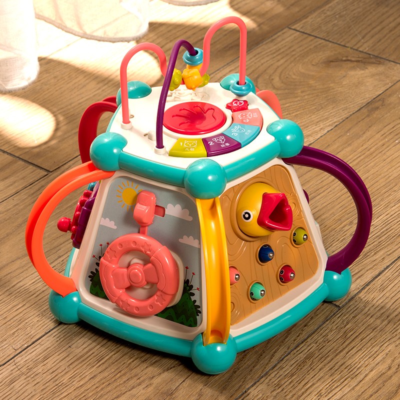 学习手拍鼓玩具0-6-12个月婴幼儿拍拍鼓宝宝启蒙早教音乐六面体一