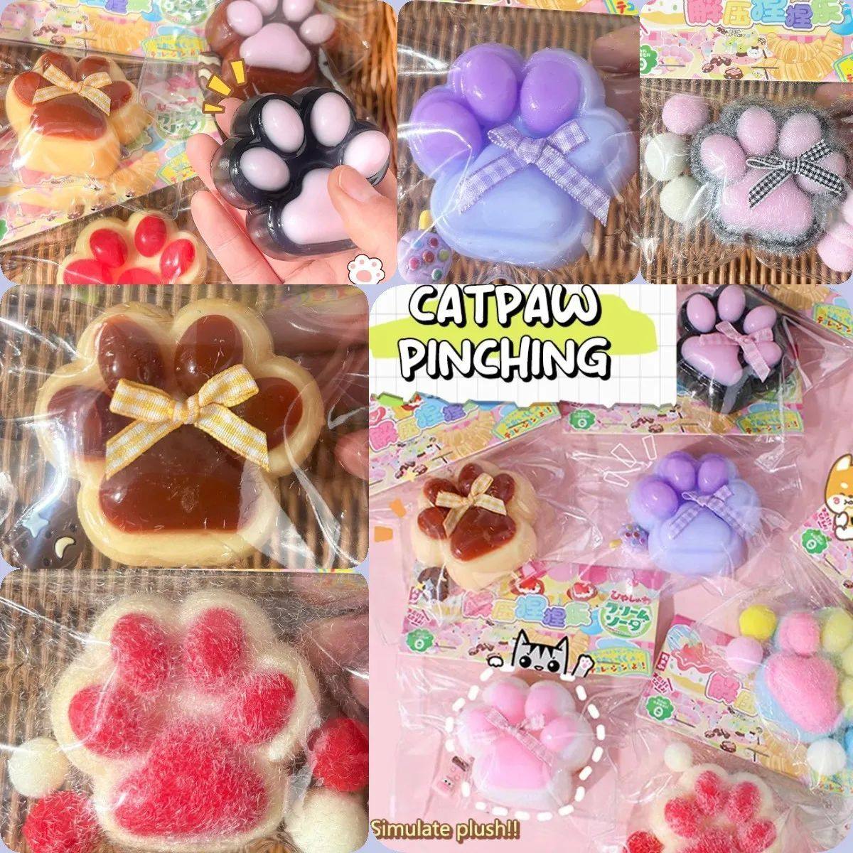 Mochi Taba Squishy NEW Fidget Toy Mini Kawaii Plush Cat Paw