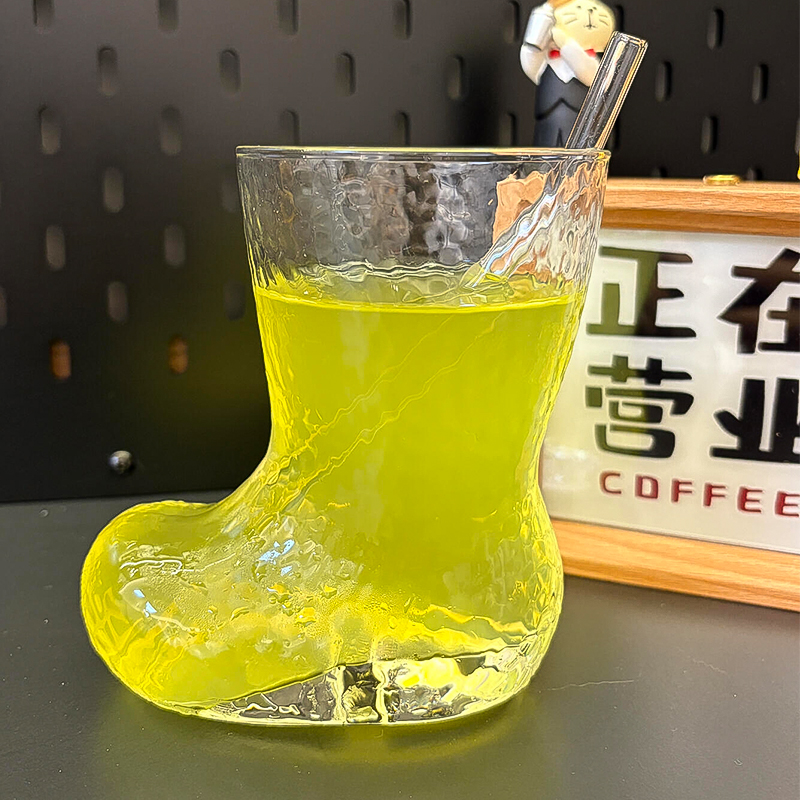 靴子啤酒杯稀奇古怪大容量扎啤杯玻璃杯果汁饮料咖啡杯轻奢高档